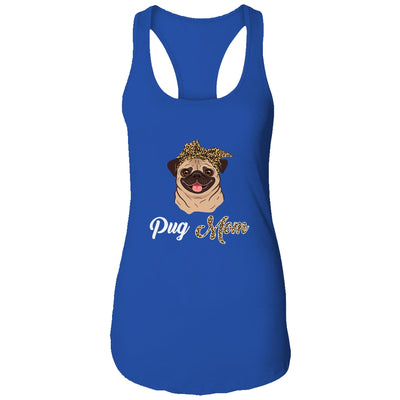 Cute Pug Mom Leopard Dog Mom Mothers Day T-Shirt & Tank Top | Teecentury.com