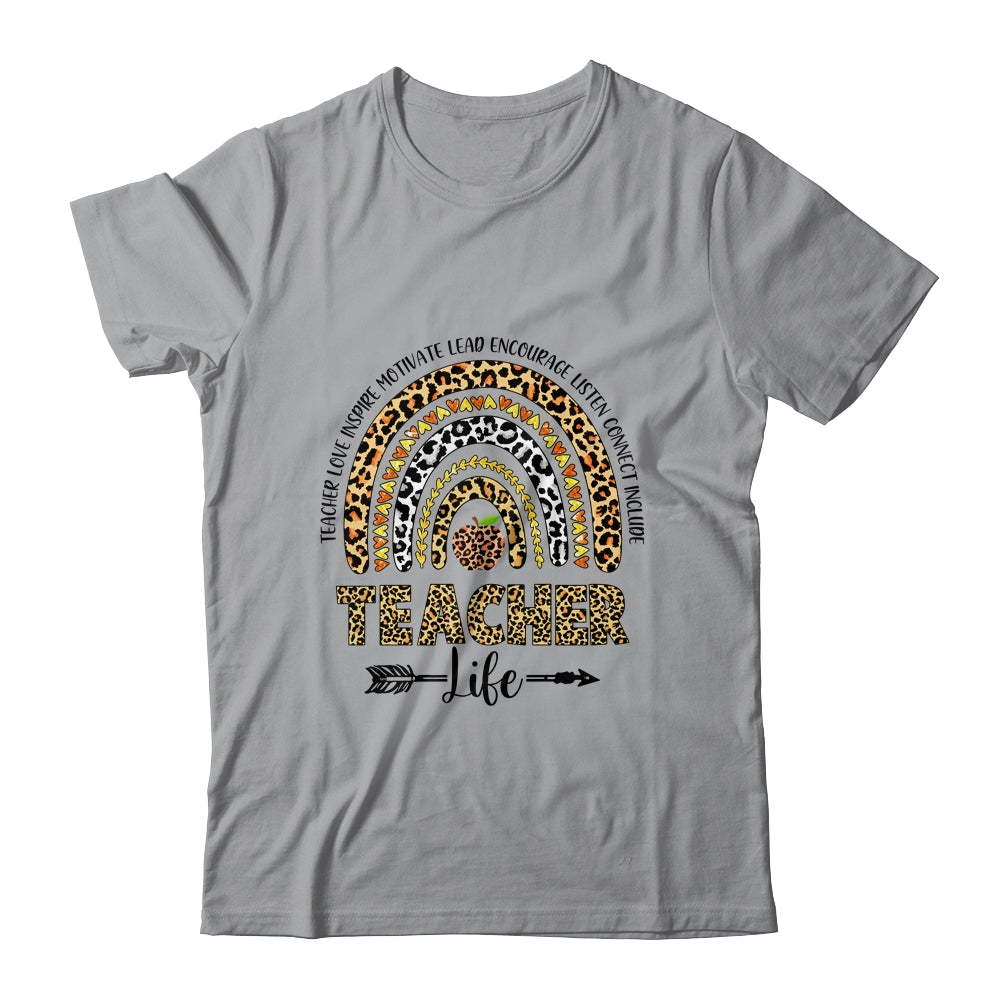 Cute Rainbow Teacher Life Teacher Last Day Of School T-Shirt & Hoodie | Teecentury.com
