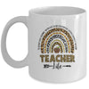 Cute Rainbow Teacher Life Teacher Last Day Of School Mug Coffee Mug | Teecentury.com