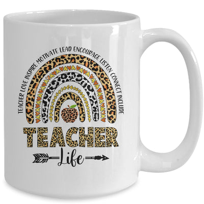 Cute Rainbow Teacher Life Teacher Last Day Of School Mug Coffee Mug | Teecentury.com