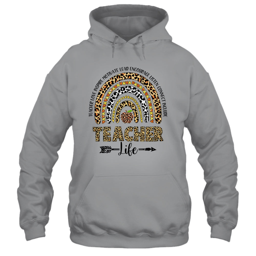 Cute Rainbow Teacher Life Teacher Last Day Of School T-Shirt & Hoodie | Teecentury.com