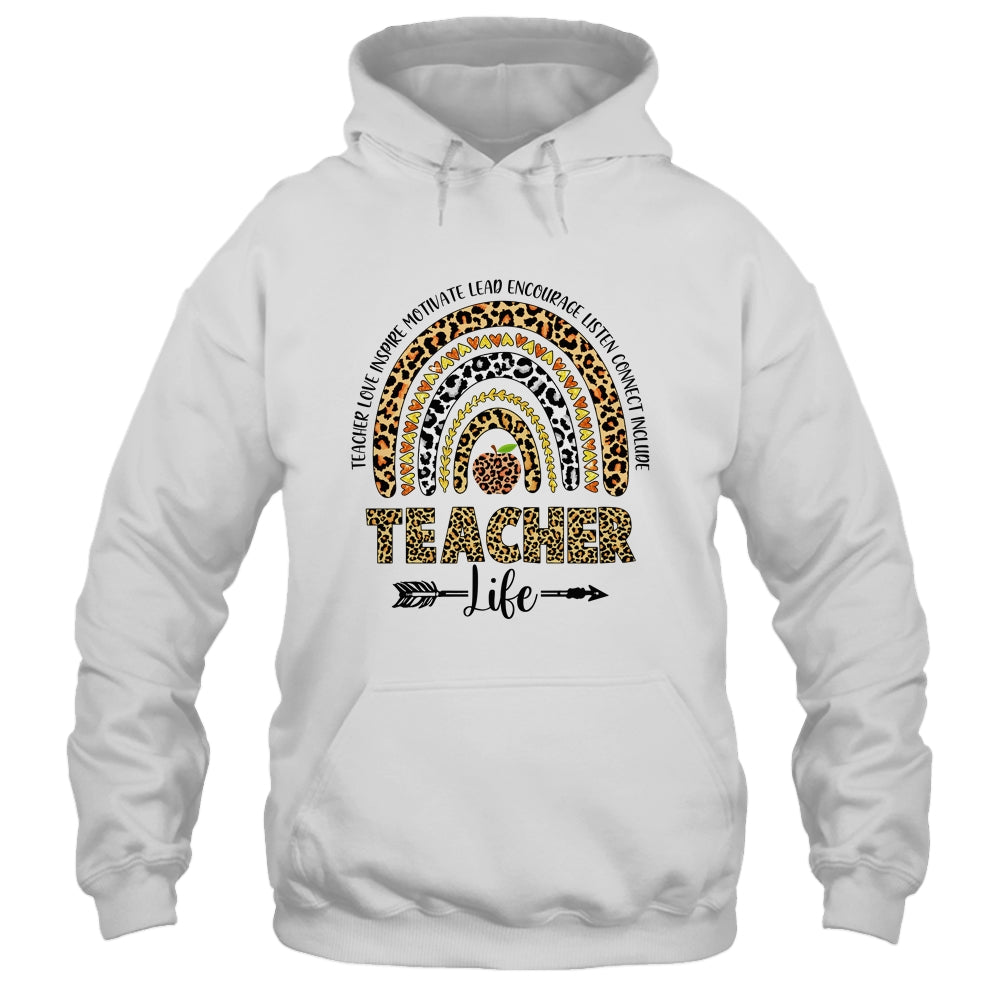 Cute Rainbow Teacher Life Teacher Last Day Of School T-Shirt & Hoodie | Teecentury.com