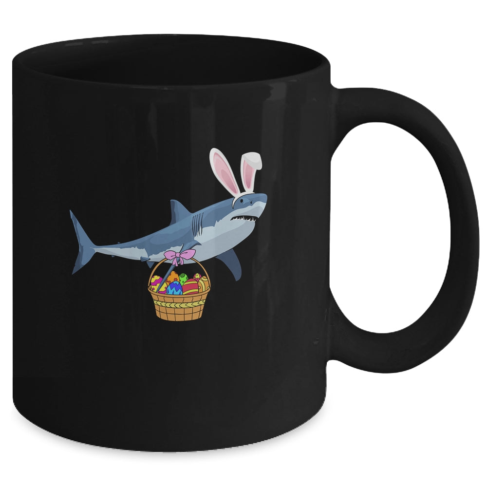 Cute Shark With Easter Basket And Bunny Ears Happy Easter Mug | teecentury