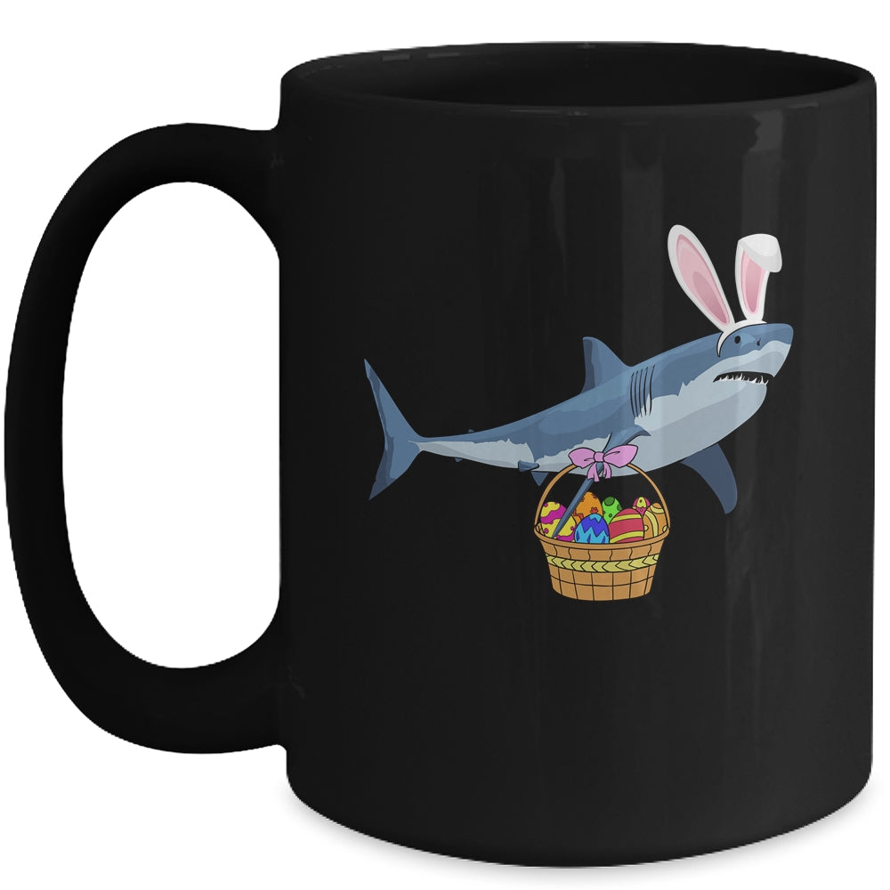 Cute Shark With Easter Basket And Bunny Ears Happy Easter Mug | teecentury