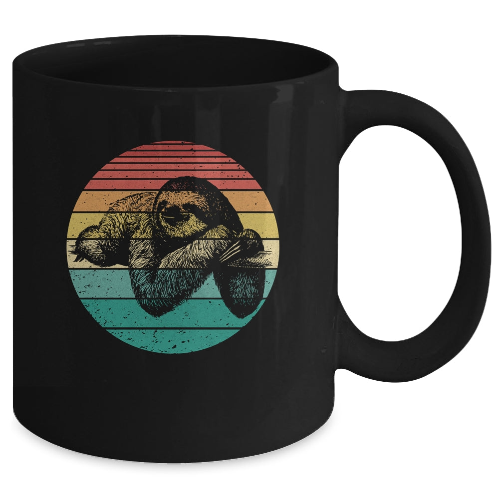 Cute Sloth For Girls Sunset Vintage Sunset Sloth Lover Mug | teecentury