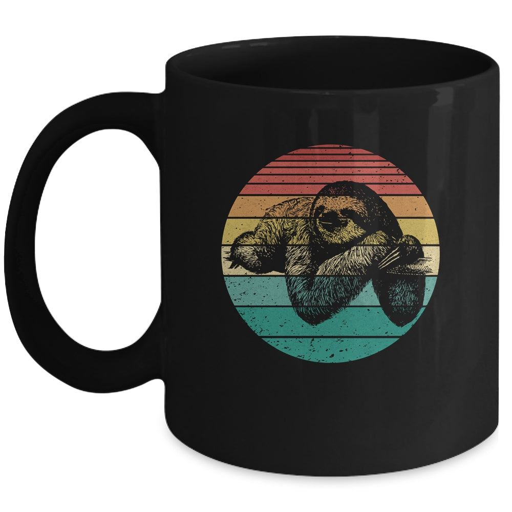 Cute Sloth For Girls Sunset Vintage Sunset Sloth Lover Mug | teecentury