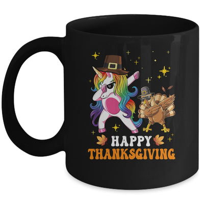 Cute Unicorn Thanksgiving For Girls Pilgrim Hat Turkey Mug | teecentury