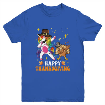 Cute Unicorn Thanksgiving For Girls Pilgrim Hat Turkey Youth Shirt | teecentury