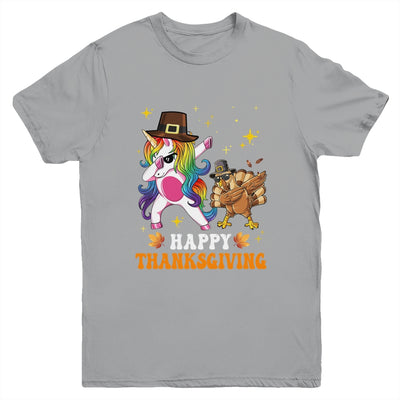 Cute Unicorn Thanksgiving For Girls Pilgrim Hat Turkey Youth Shirt | teecentury