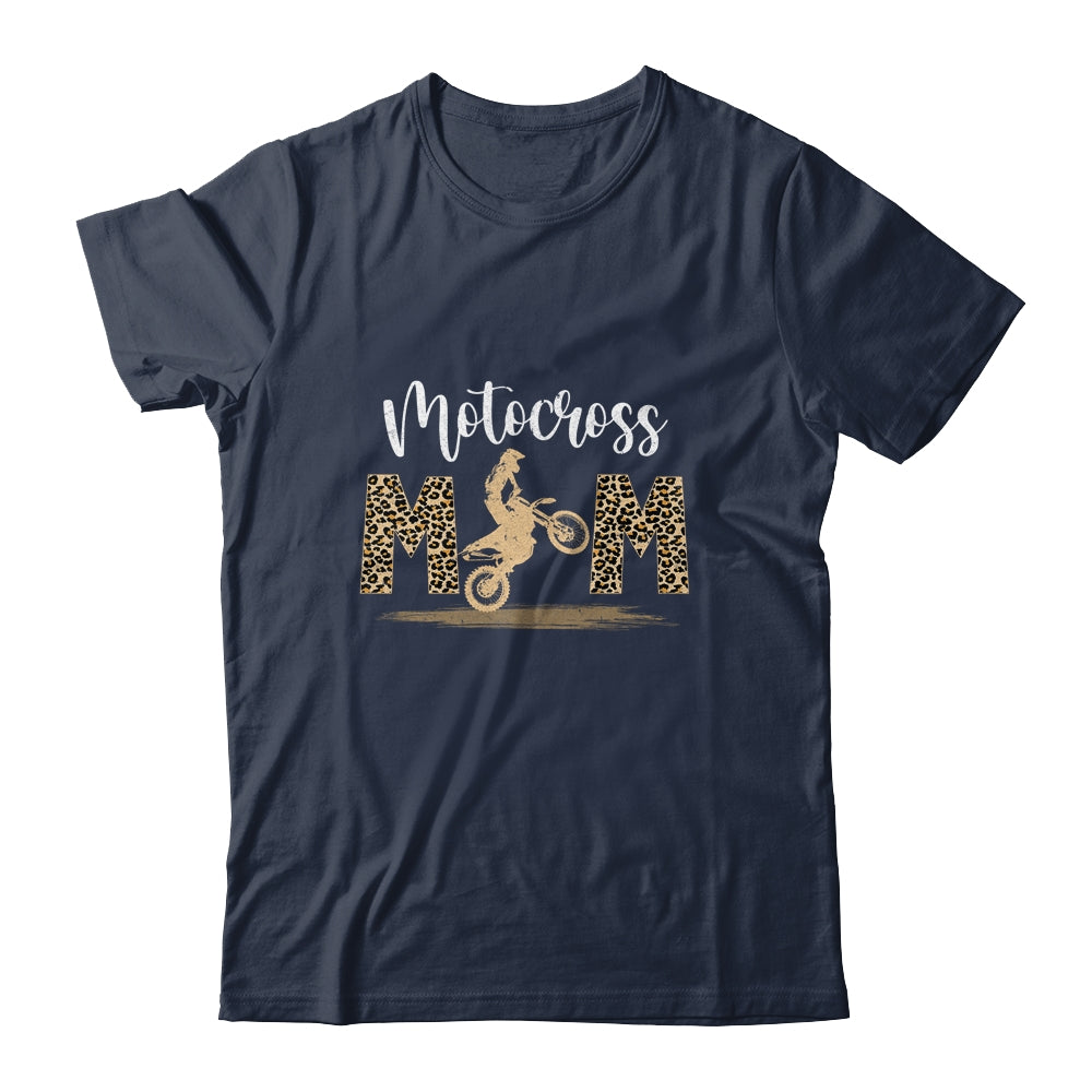 Cute Women's Motocross Moto Mom Leopard Biker T-Shirt & Tank Top | Teecentury.com