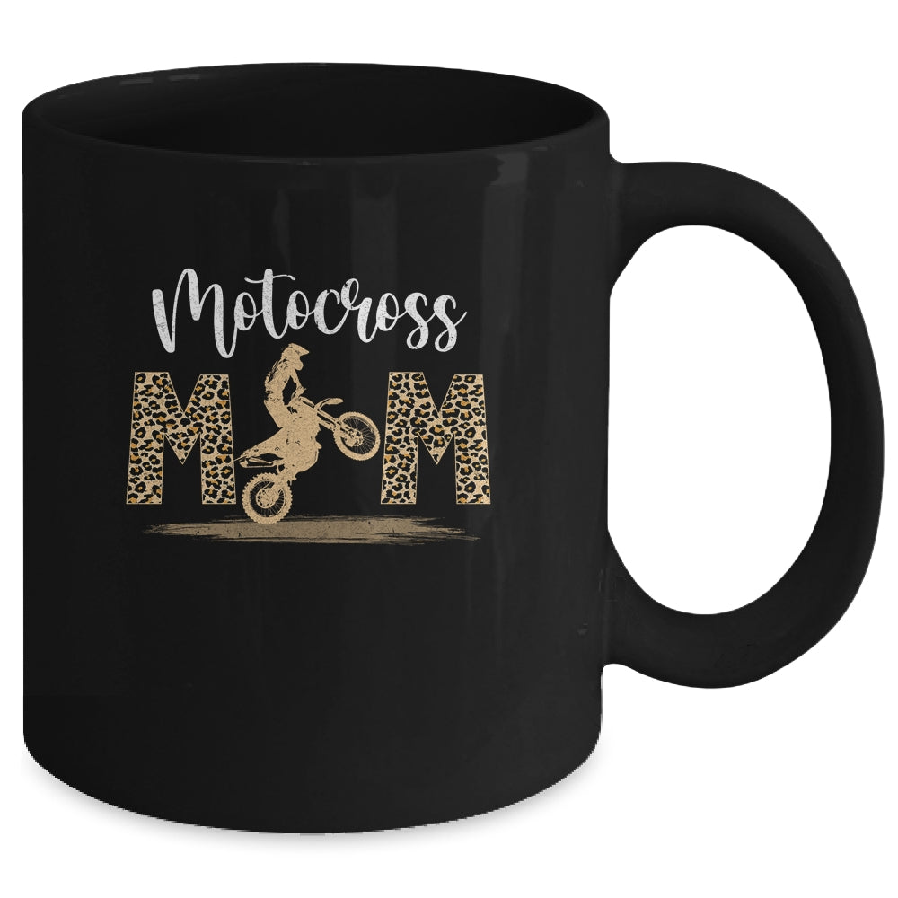 Cute Women's Motocross Moto Mom Leopard Biker Mug Coffee Mug | Teecentury.com