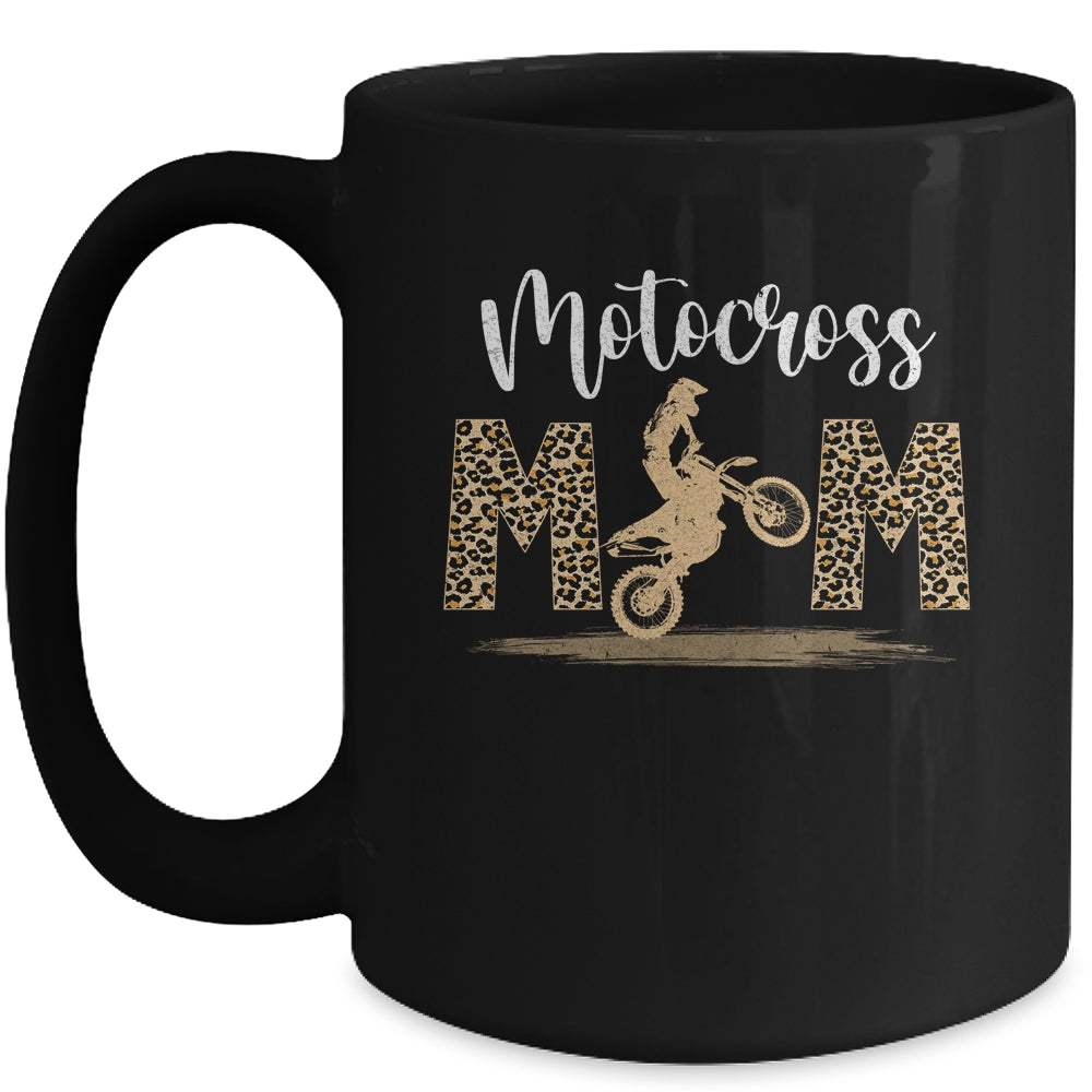 Cute Women's Motocross Moto Mom Leopard Biker Mug Coffee Mug | Teecentury.com