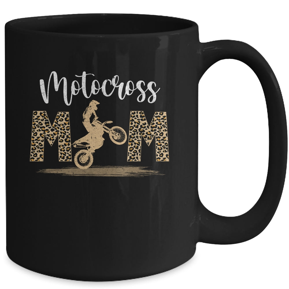 Cute Women's Motocross Moto Mom Leopard Biker Mug Coffee Mug | Teecentury.com