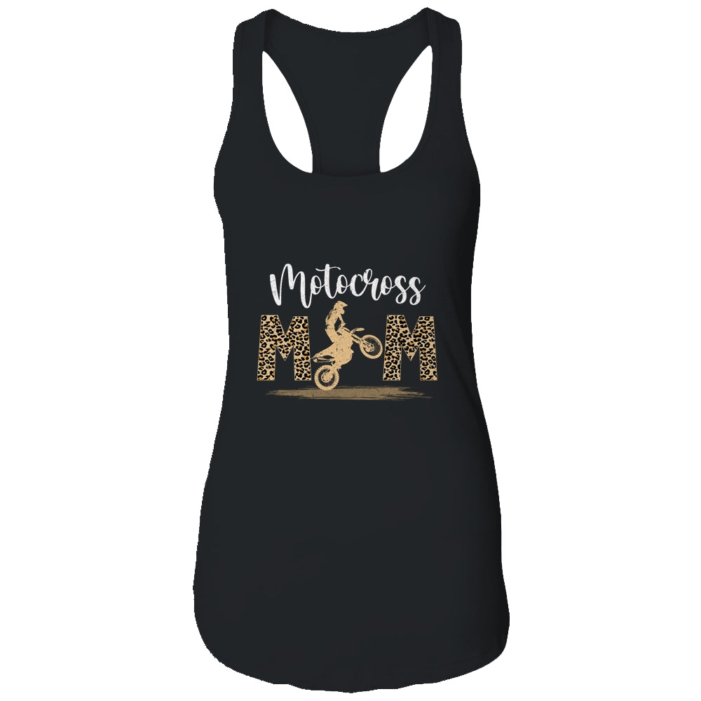 Cute Women's Motocross Moto Mom Leopard Biker T-Shirt & Tank Top | Teecentury.com
