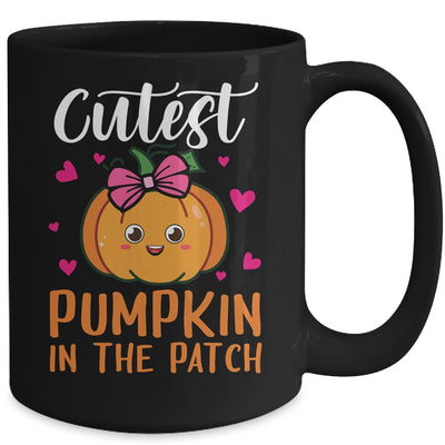 Cutest Pumpkin In The Patch Funny Girls Halloween Mug | teecentury