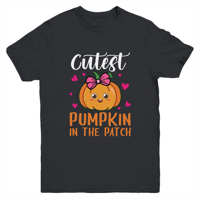 Cutest Pumpkin In The Patch Funny Girls Halloween Youth Shirt | teecentury
