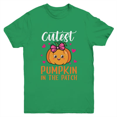 Cutest Pumpkin In The Patch Funny Girls Halloween Youth Shirt | teecentury