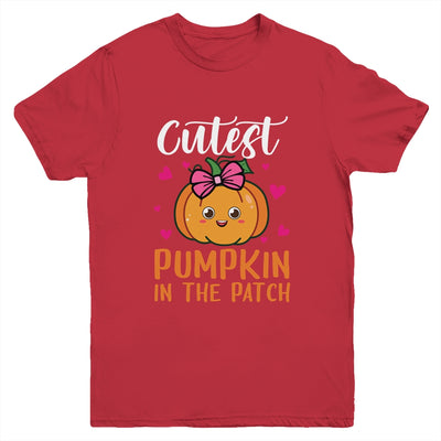 Cutest Pumpkin In The Patch Funny Girls Halloween Youth Shirt | teecentury