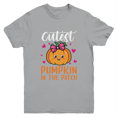 Cutest Pumpkin In The Patch Funny Girls Halloween Youth Shirt | teecentury
