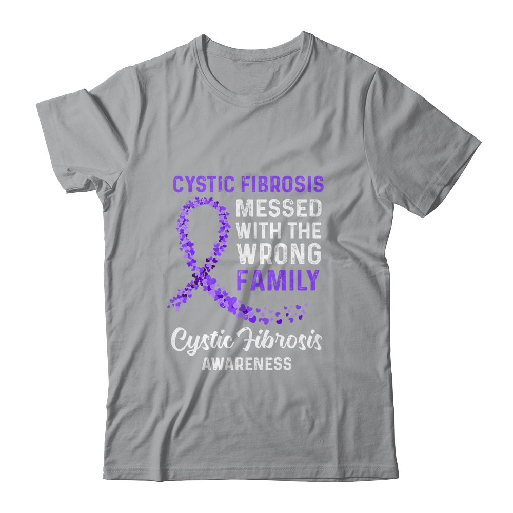 Cystic Fibrosis Awareness Messed With The Wrong Family Support T-Shirt & Hoodie | Teecentury.com