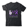 Cystic Fibrosis Awareness Peace Love Cure Leopard T-Shirt & Hoodie | Teecentury.com