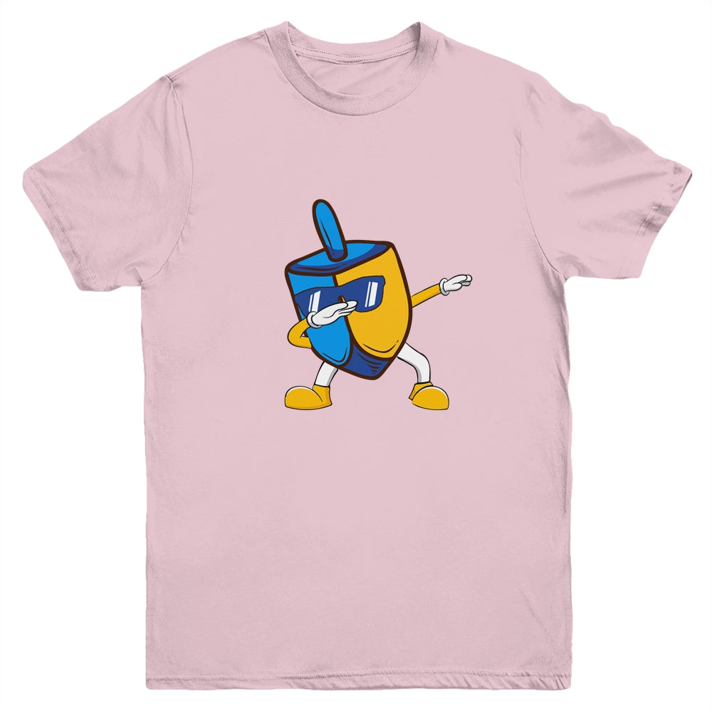Dabbing Dreidel Hanukkah Dancing Chanukah Kids Girls Boys Youth Youth Shirt | Teecentury.com