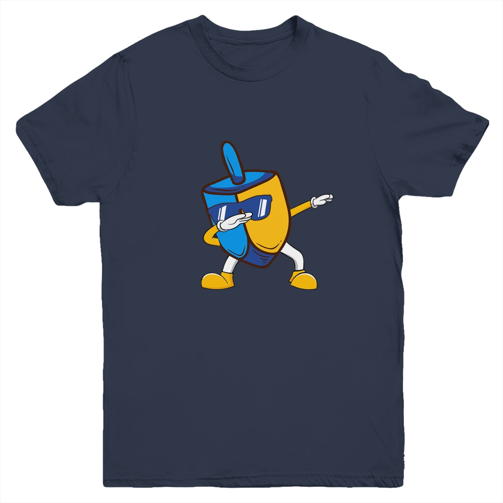 Dabbing Dreidel Hanukkah Dancing Chanukah Kids Girls Boys Youth Youth Shirt | Teecentury.com