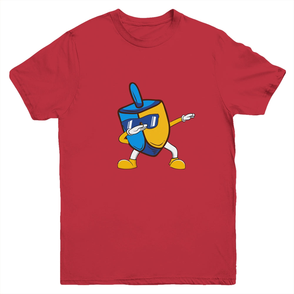 Dabbing Dreidel Hanukkah Dancing Chanukah Kids Girls Boys Youth Youth Shirt | Teecentury.com
