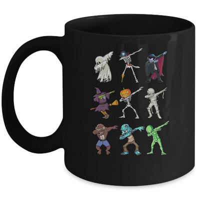 Dabbing Halloween Skeleton Monsters Mug Coffee Mug | Teecentury.com