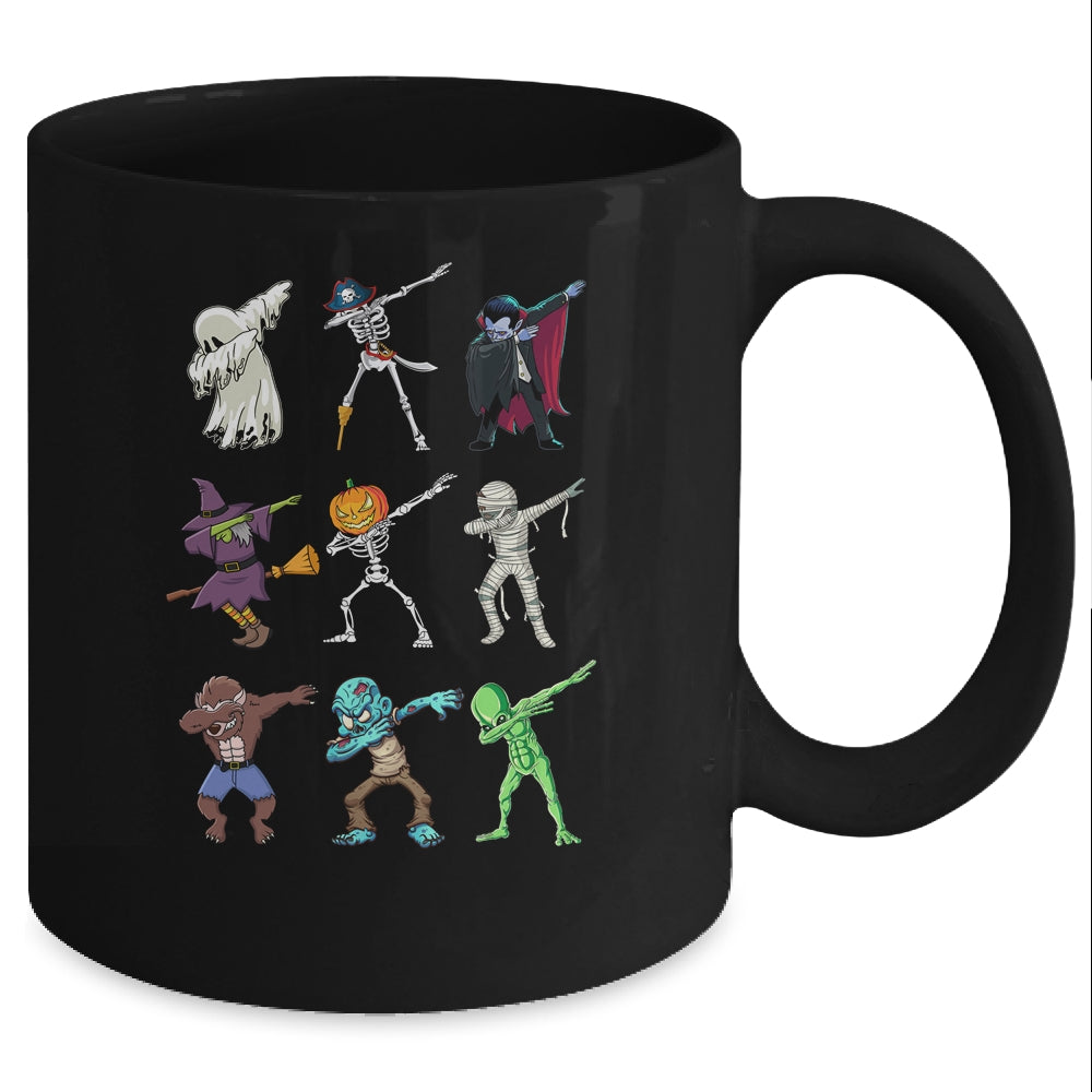 Dabbing Halloween Skeleton Monsters Mug Coffee Mug | Teecentury.com