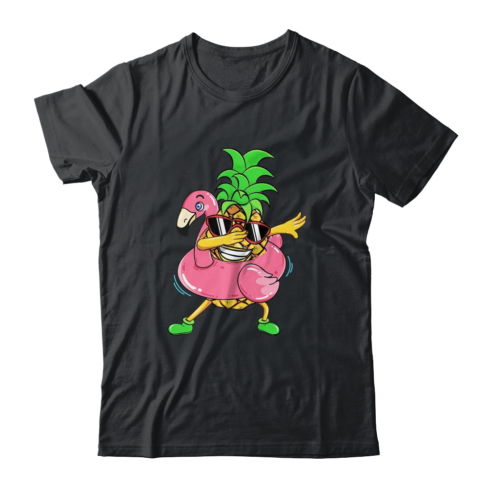 Dabbing Pineapple Flamingo Float Aloha Beaches Hawaiian Shirt & Tank Top | teecentury