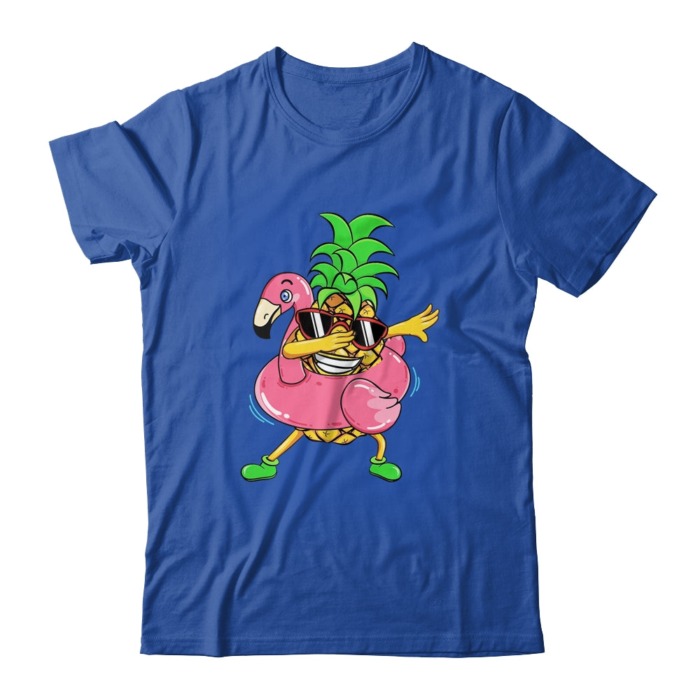 Dabbing Pineapple Flamingo Float Aloha Beaches Hawaiian Shirt & Tank Top | teecentury