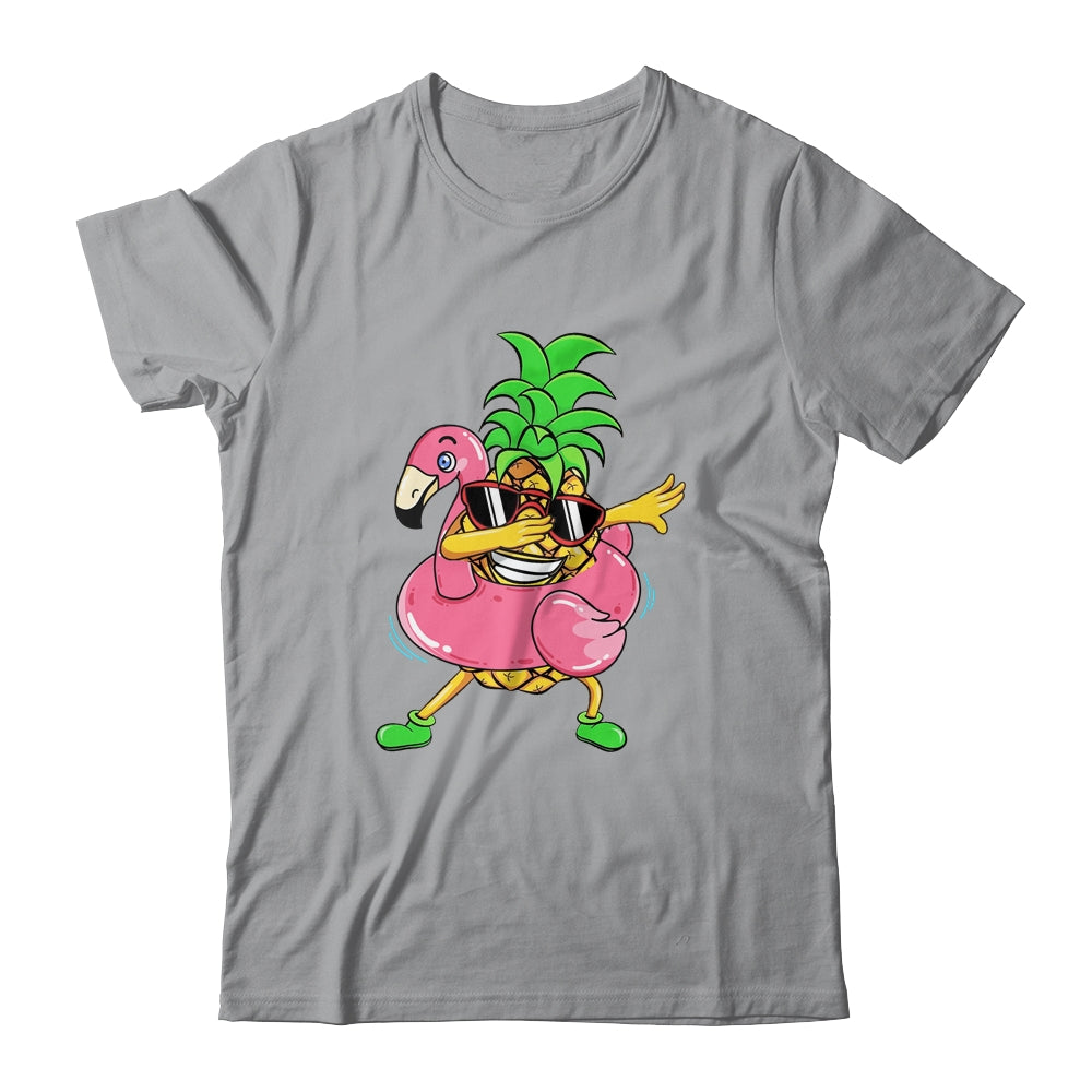Dabbing Pineapple Flamingo Float Aloha Beaches Hawaiian Shirt & Tank Top | teecentury