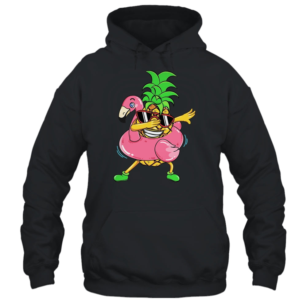 Dabbing Pineapple Flamingo Float Aloha Beaches Hawaiian Shirt & Tank Top | teecentury
