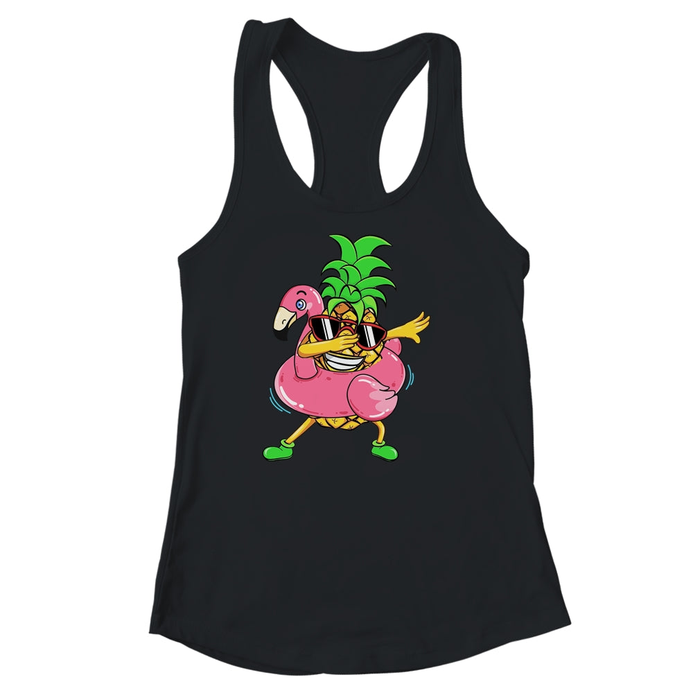 Dabbing Pineapple Flamingo Float Aloha Beaches Hawaiian Shirt & Tank Top | teecentury