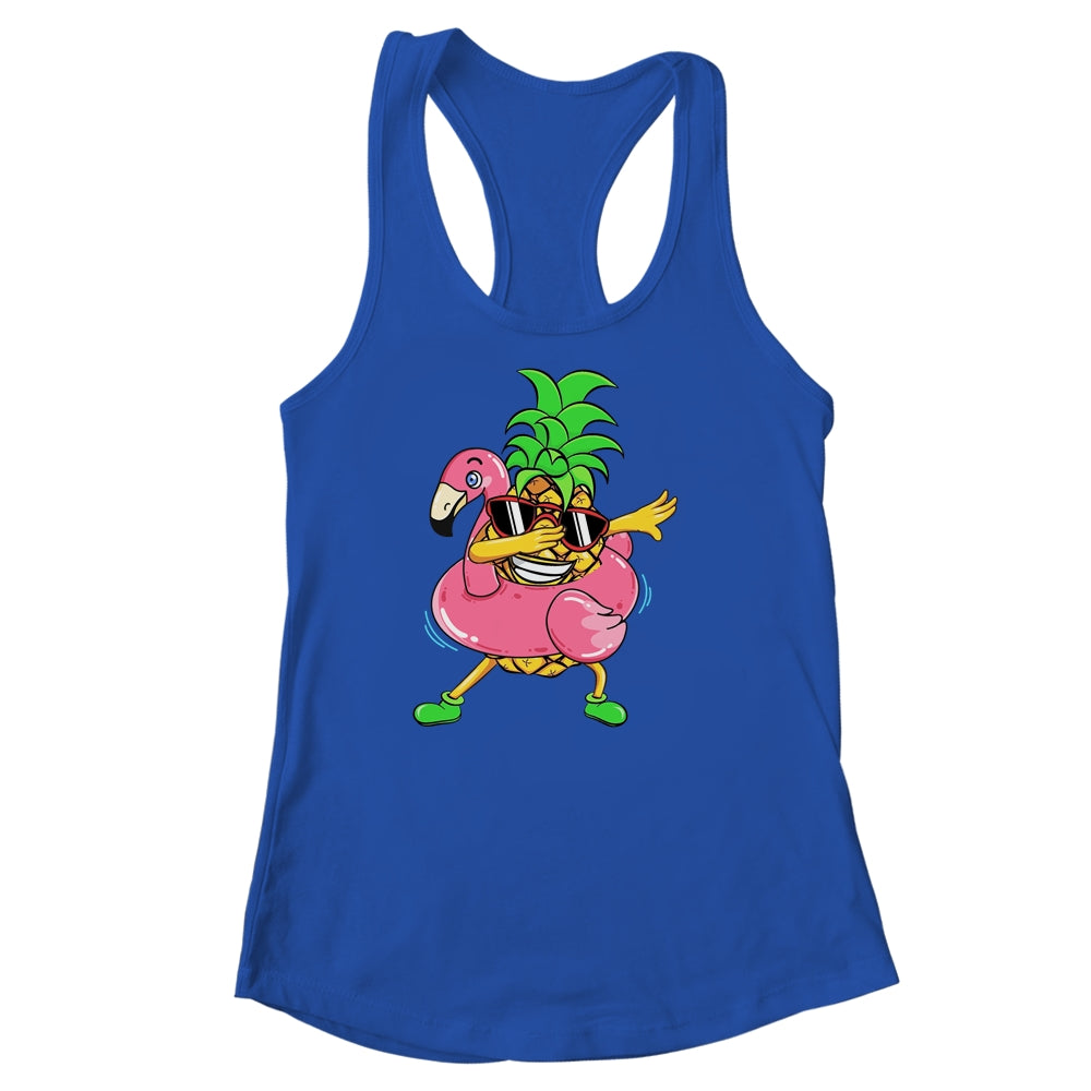 Dabbing Pineapple Flamingo Float Aloha Beaches Hawaiian Shirt & Tank Top | teecentury