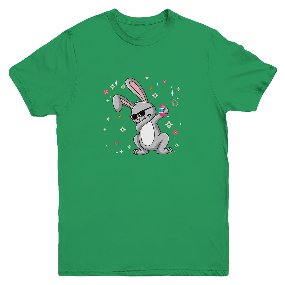 Dabbing Rabbit Easter Day Eggs Dab Boys Girls Kid Bunny Youth Youth Shirt | Teecentury.com