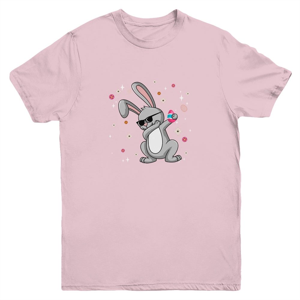 Dabbing Rabbit Easter Day Eggs Dab Boys Girls Kid Bunny Youth Youth Shirt | Teecentury.com