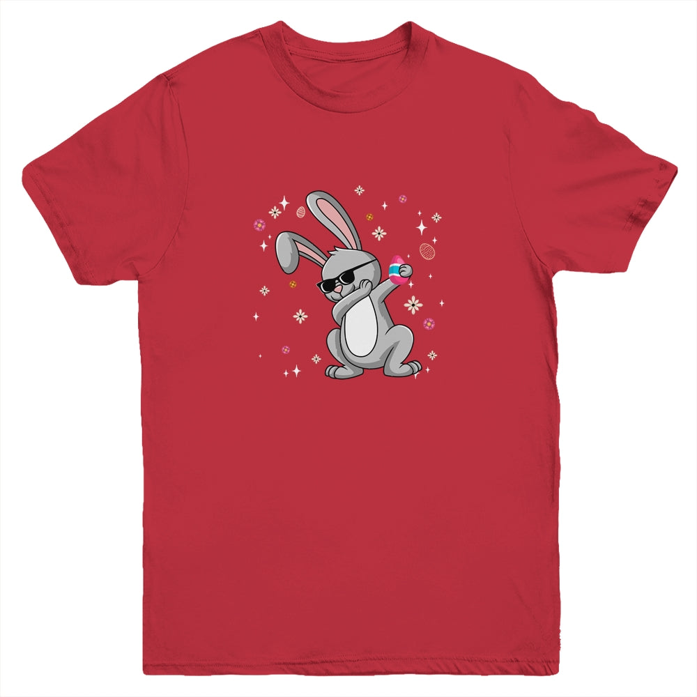 Dabbing Rabbit Easter Day Eggs Dab Boys Girls Kid Bunny Youth Youth Shirt | Teecentury.com