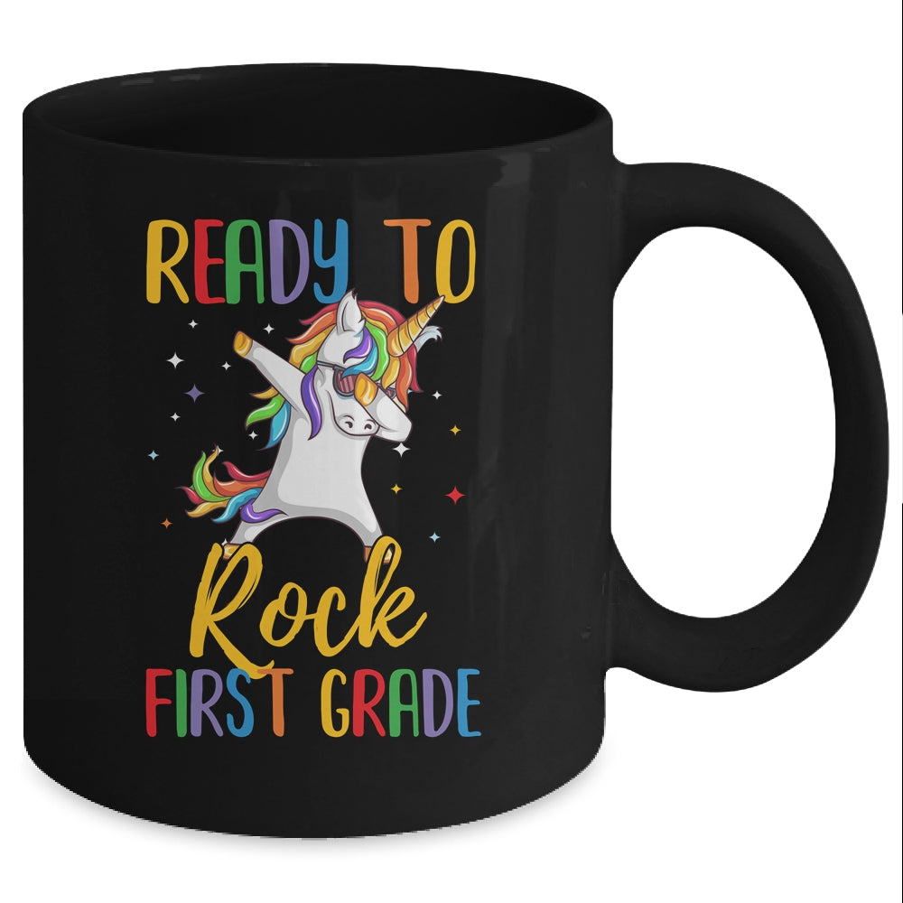 Dabbing Ready To Rock 1st Grade Unicorn Back To School Mug Coffee Mug | Teecentury.com