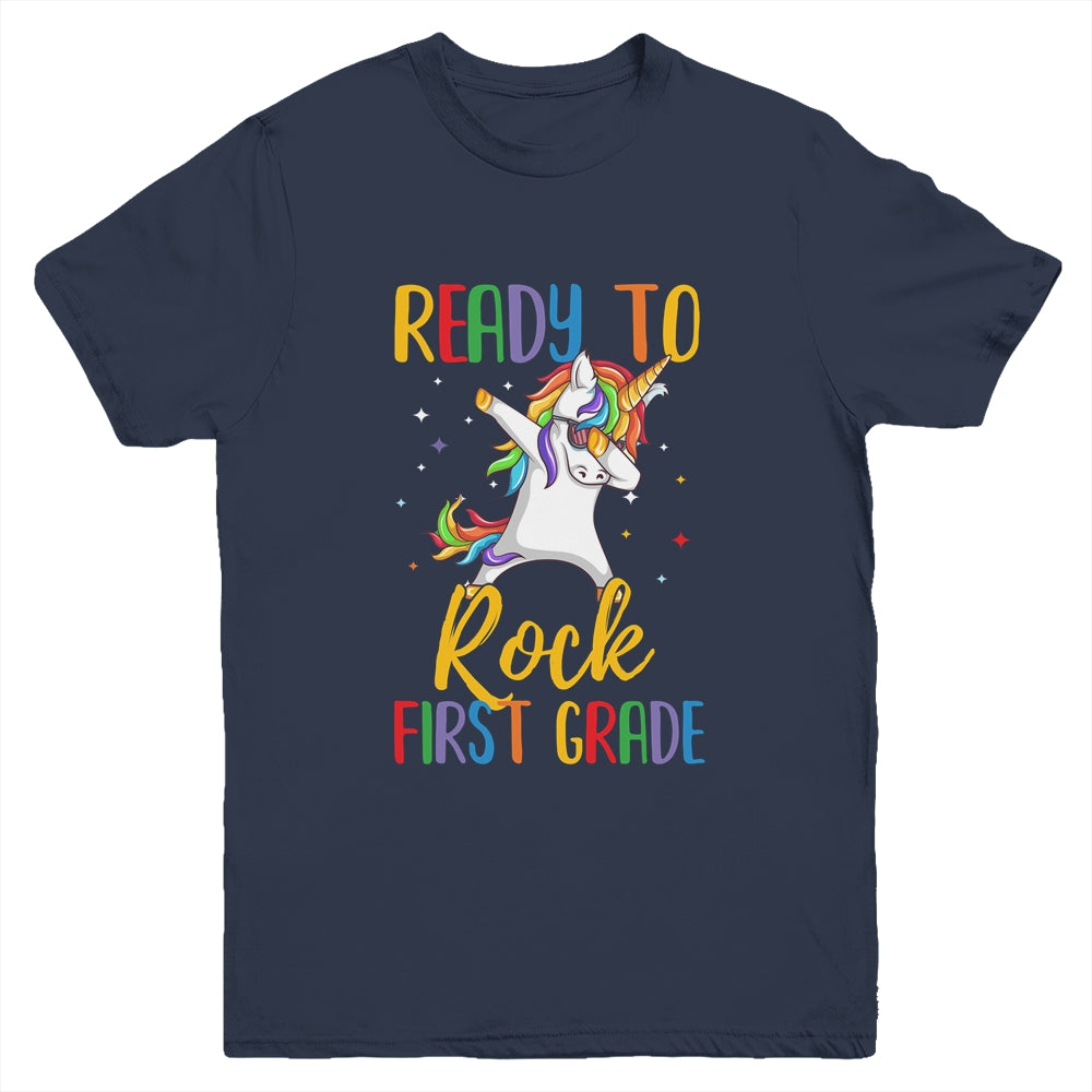 Dabbing Ready To Rock 1st Grade Unicorn Back To School Youth Youth Shirt | Teecentury.com