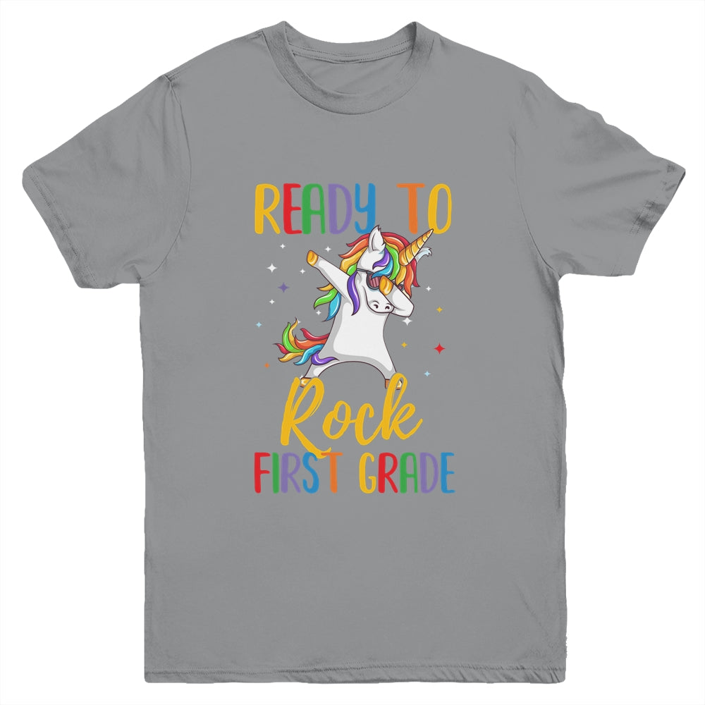 Dabbing Ready To Rock 1st Grade Unicorn Back To School Youth Youth Shirt | Teecentury.com
