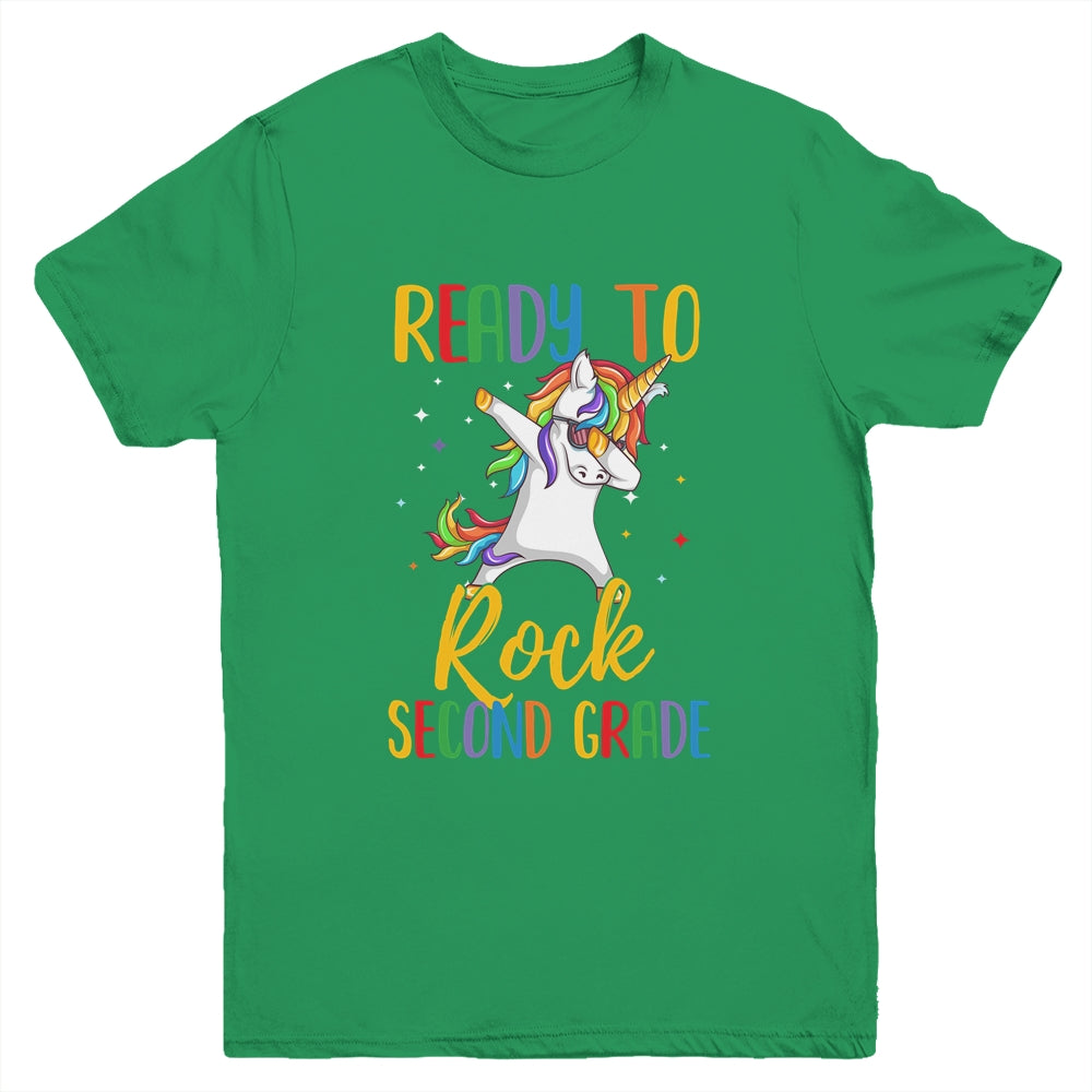 Dabbing Ready To Rock 2nd Grade Unicorn Back To School Youth Youth Shirt | Teecentury.com