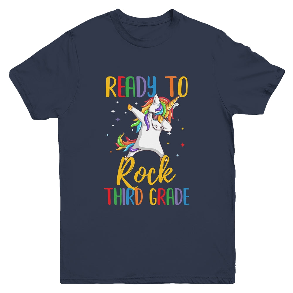 Dabbing Ready To Rock 3rd Grade Unicorn Back To School Youth Youth Shirt | Teecentury.com