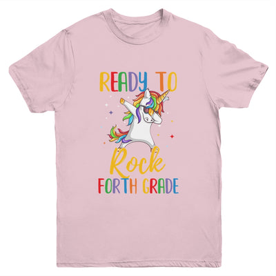 Dabbing Ready To Rock 4th Grade Unicorn Back To School Youth Youth Shirt | Teecentury.com
