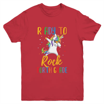 Dabbing Ready To Rock 4th Grade Unicorn Back To School Youth Youth Shirt | Teecentury.com