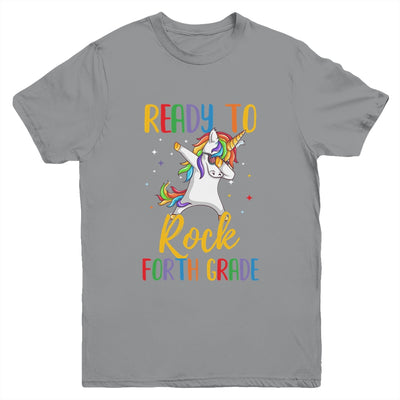 Dabbing Ready To Rock 4th Grade Unicorn Back To School Youth Youth Shirt | Teecentury.com