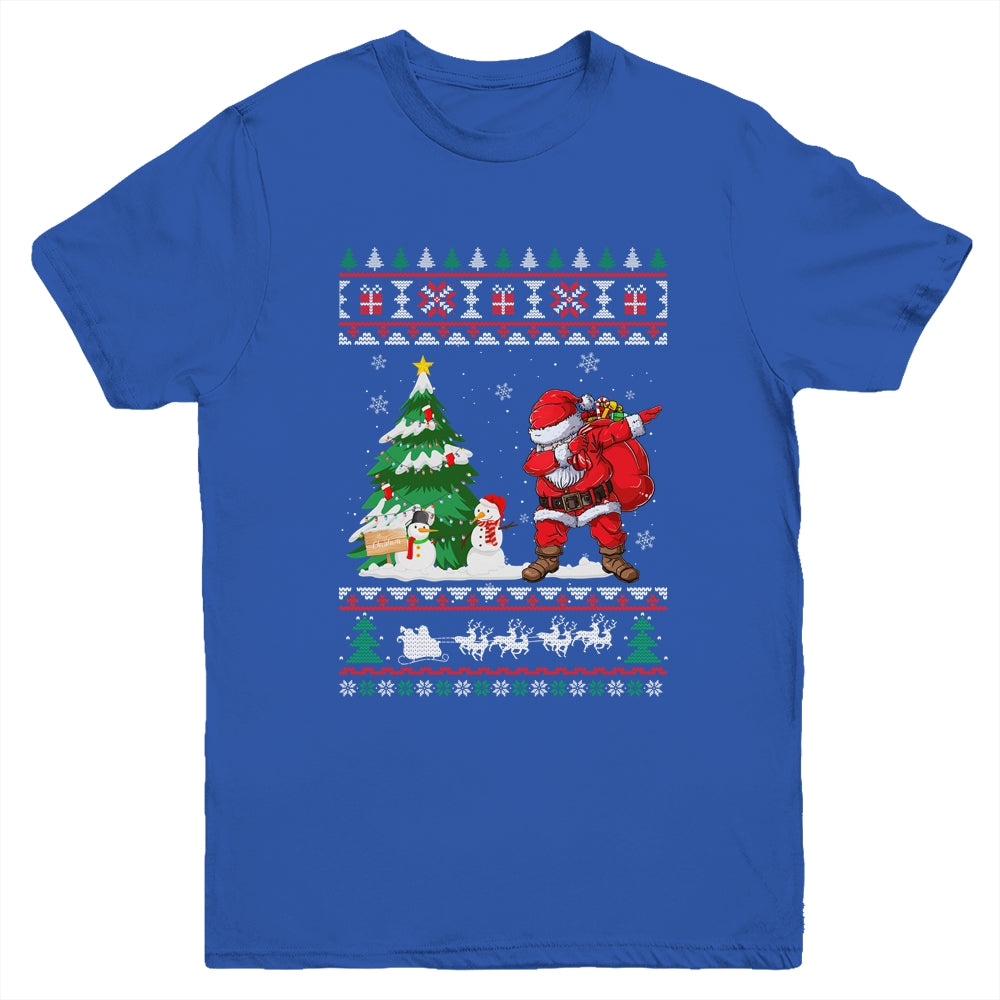 Dabbing Santa Claus Christmas Boys Girl Funny Xmas Youth Youth Shirt | Teecentury.com