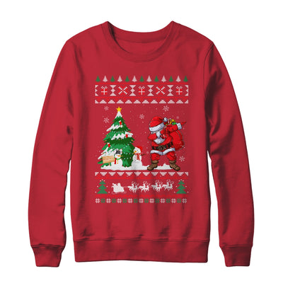 Dabbing Santa Claus Christmas Boys Men Funny Xmas T-Shirt & Sweatshirt | Teecentury.com