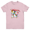 Dabbing Unicorn 4th of July American Flag Girls Youth Youth Shirt | Teecentury.com